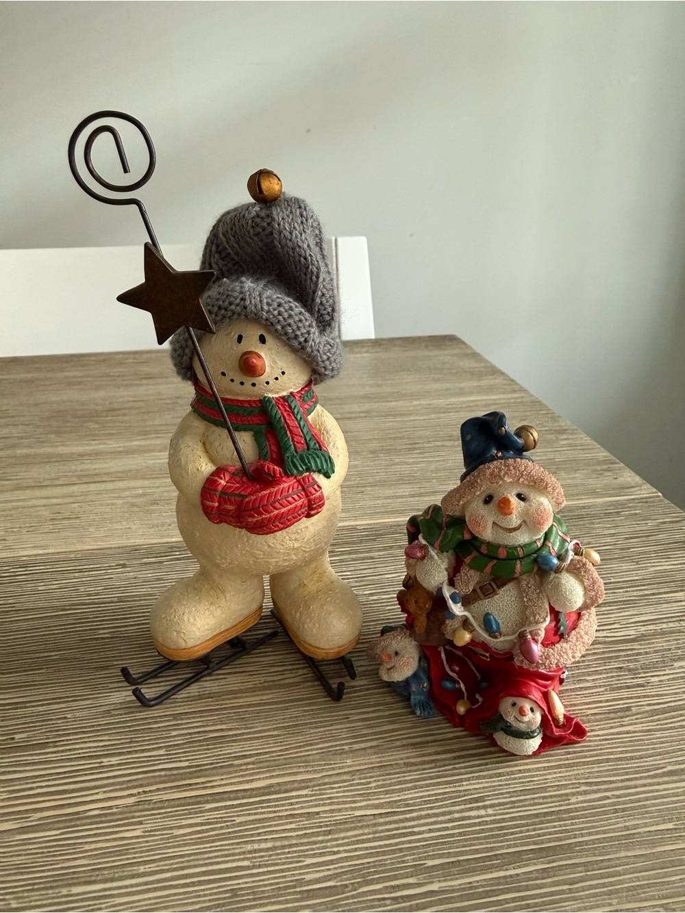 Vintage Snowman Christmas Decor Lot of 2 – Memo Holder & Holiday Figurine